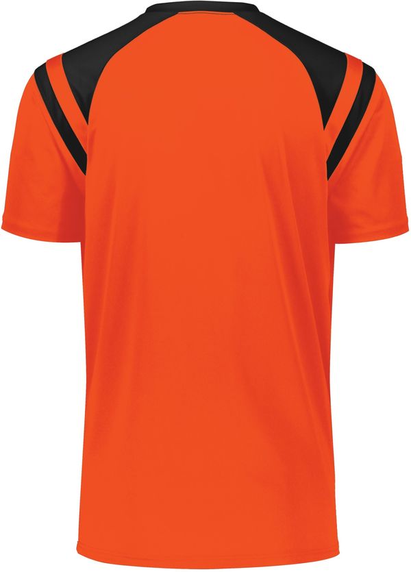 Am image of a Custom High Five Youth Sheffield Jersey in Electric Orange/Black!