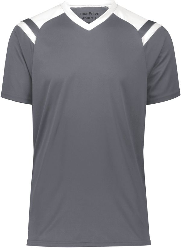 An image of a Custom High Five Youth Sheffield Jersey in Graphite/White!