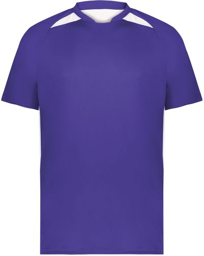 Am image of a Custom High Five Hawk Evolution Soccer Jersey in Purple/White!