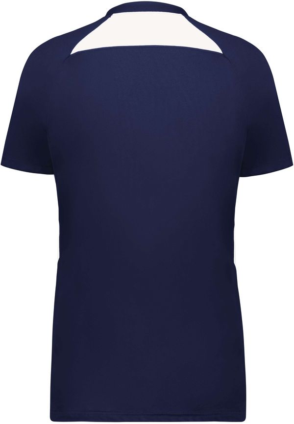 Am image of a Custom High Five Ladies Hawk Evolution Soccer Jersey in Navy/White!