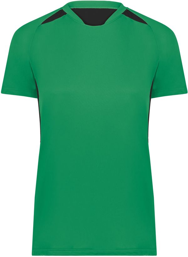 An image of a Custom High Five Ladies Hawk Evolution Soccer Jersey in Kelly/Black!