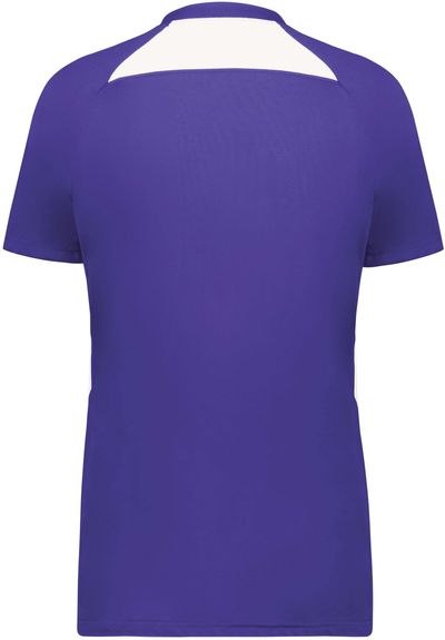 Am image of a Custom High Five Ladies Hawk Evolution Soccer Jersey in Purple/White!