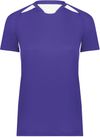 Am image of a Custom High Five Ladies Hawk Evolution Soccer Jersey in Purple/White!