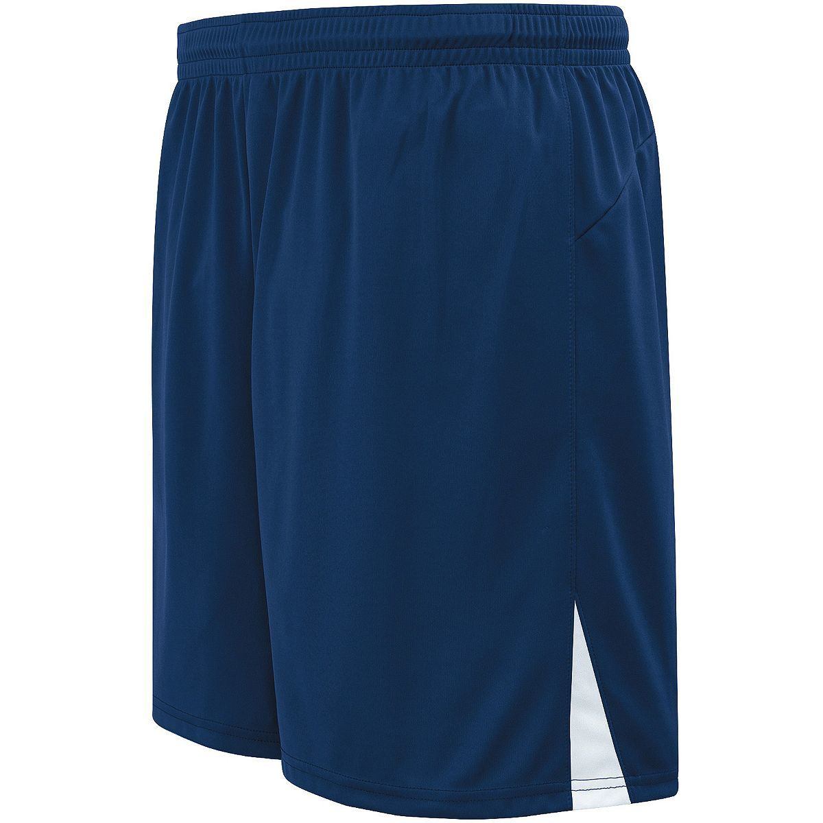 High Five Youth Hawk Soccer Shorts in Navy/White