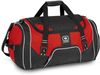 Am image of a Custom Ogio Rage Duffel Bag in Red!