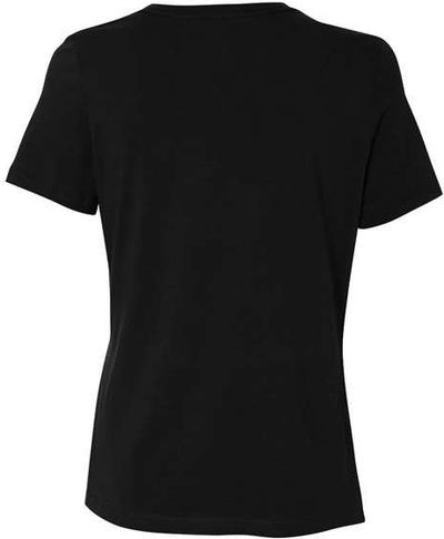 Am image of a Custom Bella and Canvas Womens Relaxed Jersey Tee in Black!