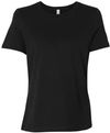 Am image of a Custom Bella and Canvas Womens Relaxed Jersey Tee in Black!