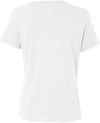 Am image of a Custom Bella and Canvas Womens Relaxed Jersey Tee in White!