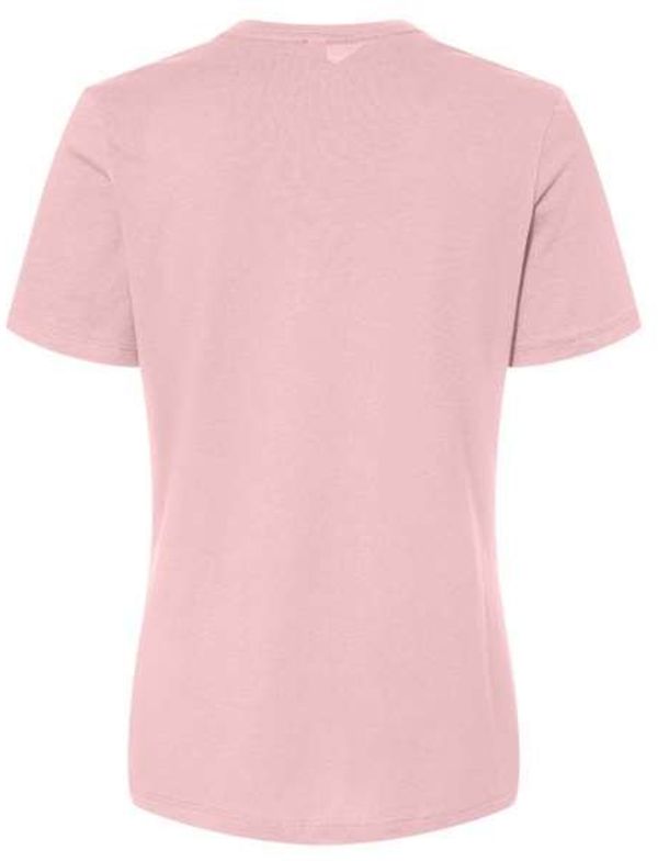 Am image of a Custom Bella and Canvas Womens Relaxed Jersey Tee in Pink!