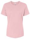 Am image of a Custom Bella and Canvas Womens Relaxed Jersey Tee in Pink!