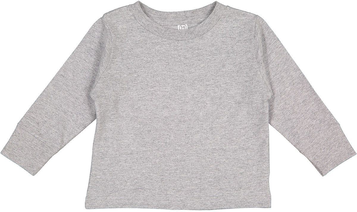 Rabbit Skins Toddler Long Sleeve T Shirt in Heather