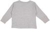 Am image of a Custom Rabbit Skins Toddler Long Sleeve T Shirt in Heather!