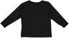 Am image of a Custom Rabbit Skins Toddler Long Sleeve T Shirt in Black!