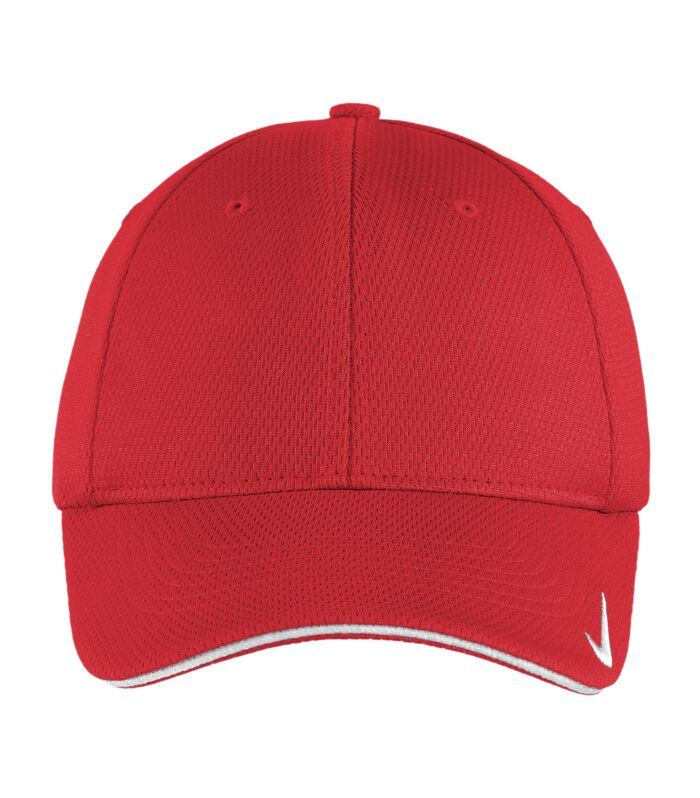 Nike Dri Fit Mesh Swoosh Flex Sandwich Cap in Sport Red