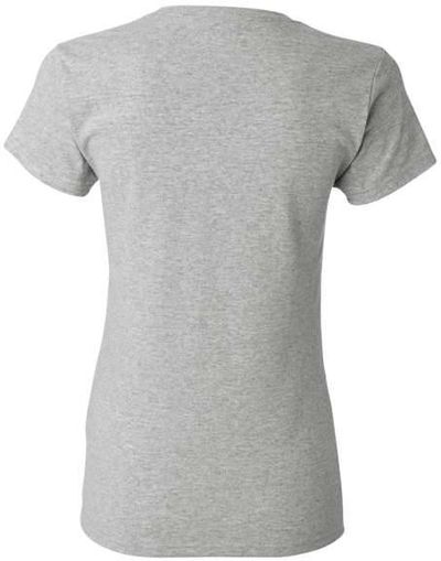Am image of a Custom Gildan Heavy Cotton Women's Tshirt in Ash!