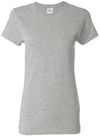 Am image of a Custom Gildan Heavy Cotton Women's Tshirt in Ash!