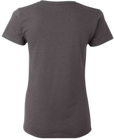 Am image of a Custom Gildan Heavy Cotton Women's Tshirt in Charcoal!