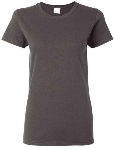 Am image of a Custom Gildan Heavy Cotton Women's Tshirt in Charcoal!
