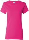 Am image of a Custom Gildan Heavy Cotton Women's Tshirt in Heliconia!