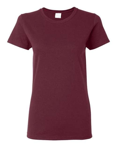 Gildan Heavy Cotton Women's Tshirt in Maroon