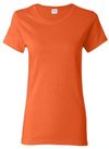 Am image of a Custom Gildan Heavy Cotton Women's Tshirt in Orange!