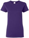 Am image of a Custom Gildan Heavy Cotton Women's Tshirt in Purple!