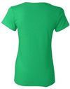 Am image of a Custom Gildan Heavy Cotton Women's Tshirt in Irish Green!