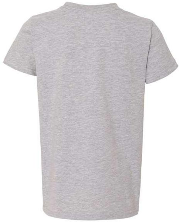 Am image of a Custom Bella and Canvas Youth Unisex Jersey Tee in Athletic Heather!