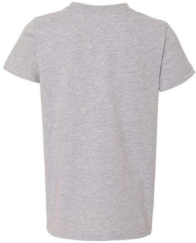 Am image of a Custom Bella and Canvas Youth Unisex Jersey Tee in Athletic Heather!