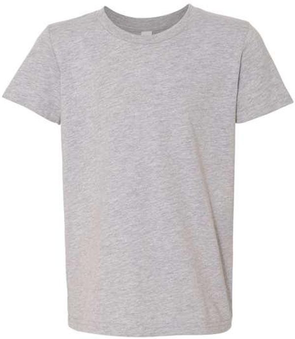 Am image of a Custom Bella and Canvas Youth Unisex Jersey Tee in Athletic Heather!