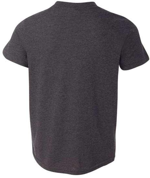 An image of a Custom Bella and Canvas Youth Unisex Jersey Tee in Dark Grey Heather!