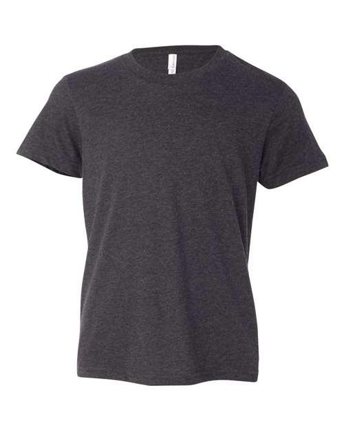 Bella and Canvas Youth Unisex Jersey Tee in Dark Grey Heather