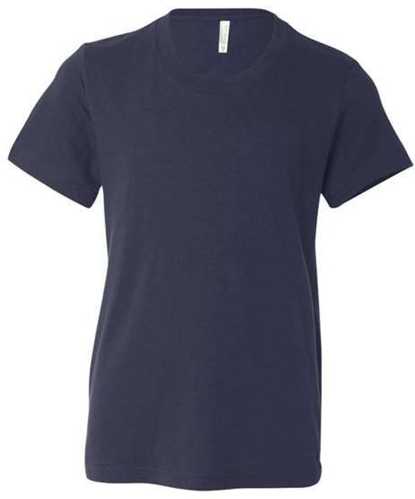 An image of a Custom Bella and Canvas Youth Unisex Jersey Tee in Navy!