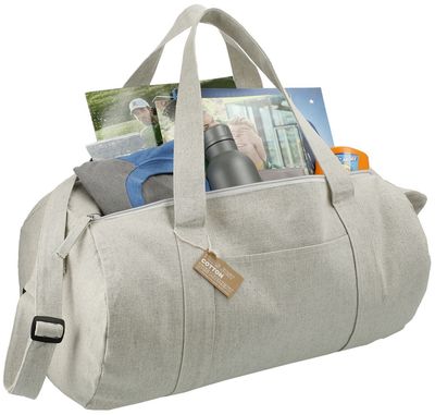 An image of a Custom Repose 10oz Recycled Cotton Barrel Duffel!