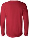 Am image of a Custom Bella and Canvas Jersey Long Sleeve T Shirt in Red!
