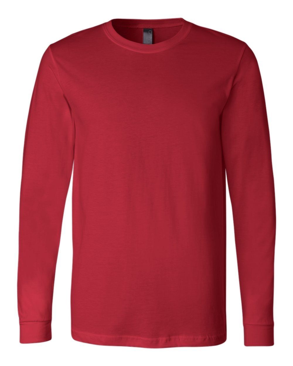 Bella and Canvas Jersey Long Sleeve T Shirt in Red