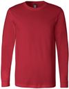 Am image of a Custom Bella and Canvas Jersey Long Sleeve T Shirt in Red!