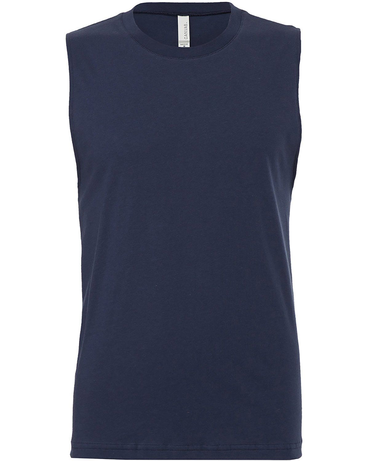 Bella and Canvas Unisex Jersey Muscle Tank in Navy