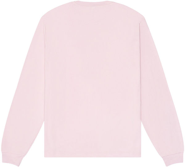 Am image of a Custom Bella and Canvas Unisex Heavyweight Long Sleeve T Shirt in Soft Pink!