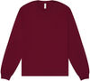 Am image of a Custom Bella and Canvas Unisex Heavyweight Long Sleeve T Shirt in Maroon!