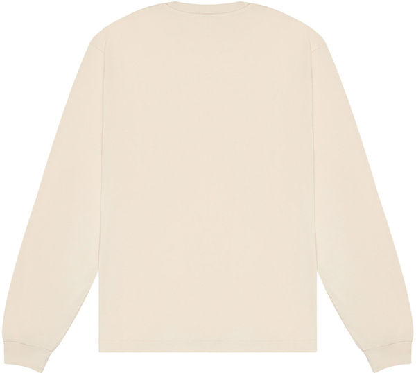 Am image of a Custom Bella and Canvas Unisex Heavyweight Long Sleeve T Shirt in Natural!