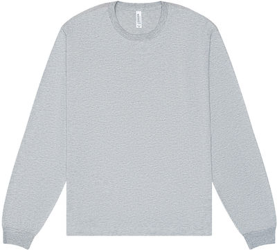 Am image of a Custom Bella and Canvas Unisex Heavyweight Long Sleeve T Shirt in Athletic Heather!