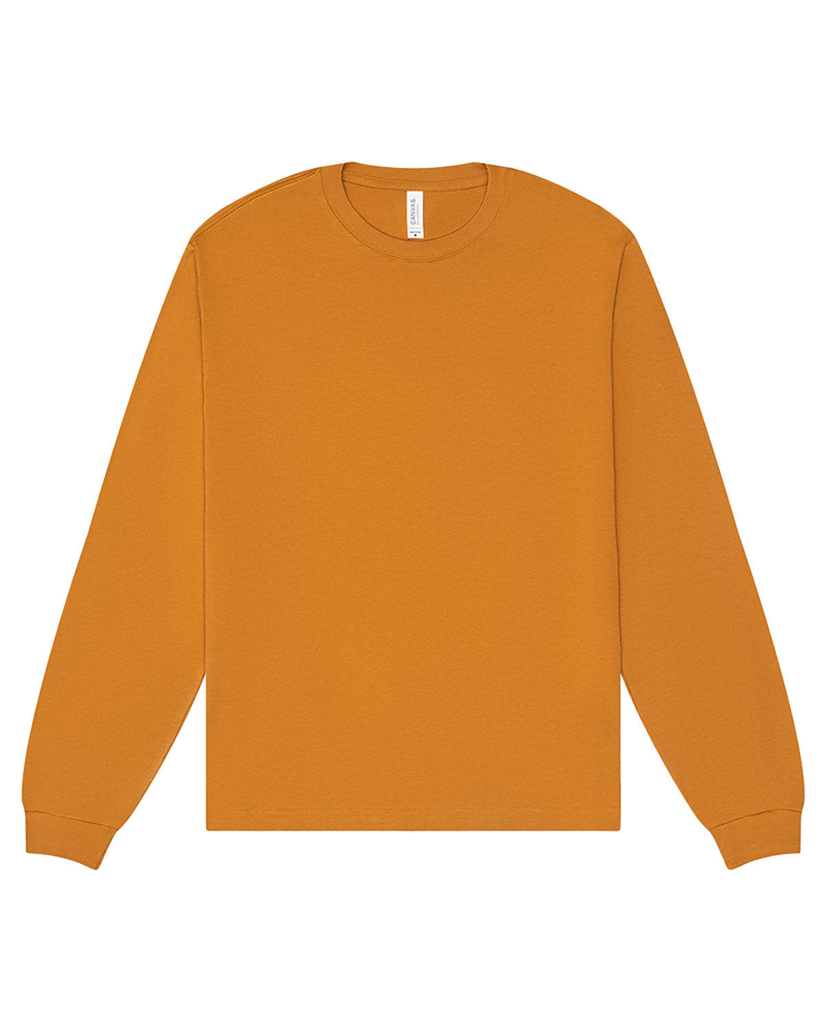 Bella and Canvas Unisex Heavyweight Long Sleeve T Shirt in Toast