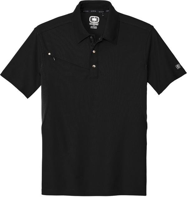 Am image of a Custom Ogio Accelerator Polo in Blacktop/Blacktop!