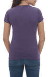 Am image of a Custom M&O Womens Deluxe Blend T Shirt in Heather Purple!