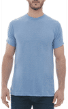 Am image of a Custom M and O Mens Deluxe Blend T Shirt in Heather Blue!