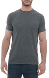 Am image of a Custom M and O Mens Deluxe Blend T Shirt in Heather Charcoal!