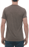 Am image of a Custom M and O Mens Deluxe Blend T Shirt in Heather Brown!