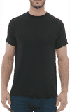 Am image of a Custom M and O Mens Deluxe Blend T Shirt in Black!