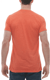Am image of a Custom M and O Mens Deluxe Blend T Shirt in Heather Orange!
